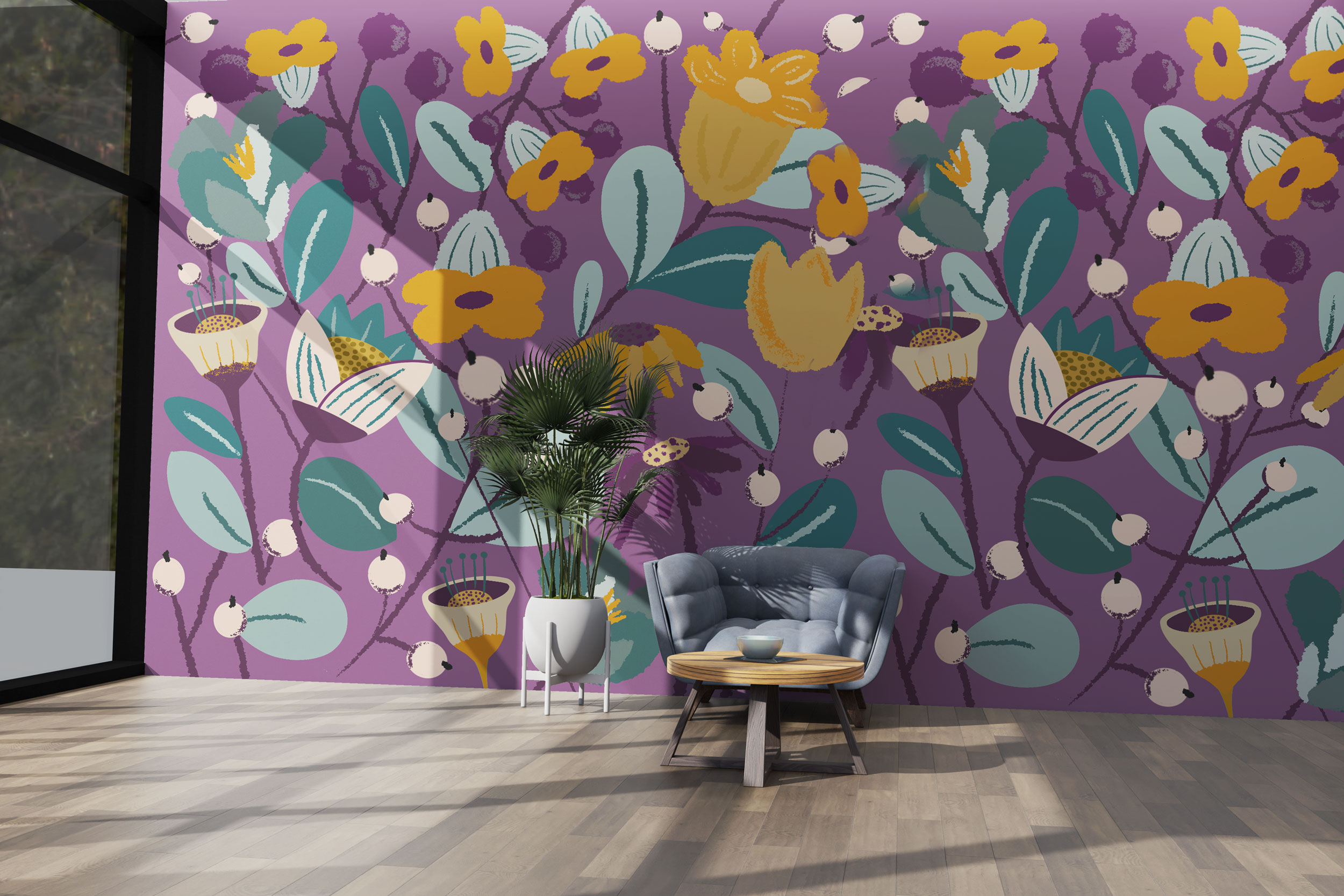Estampa | Floral lila